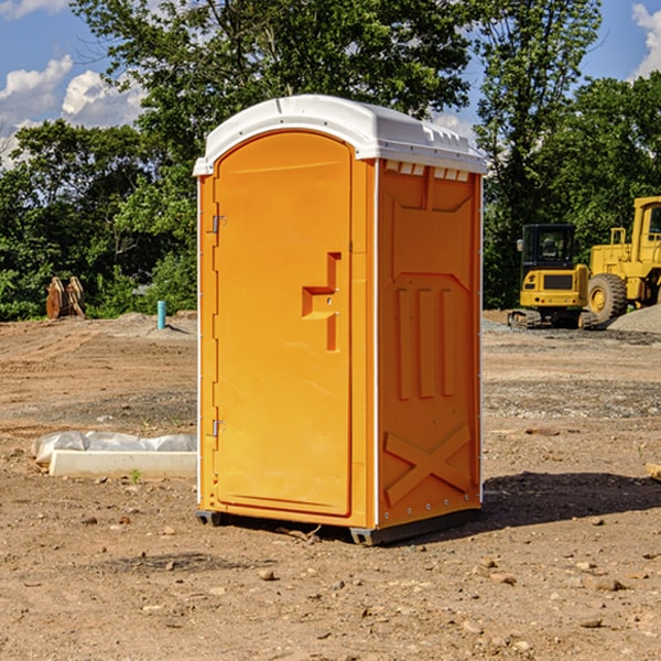 what is the cost difference between standard and deluxe porta potty rentals in Bushnell